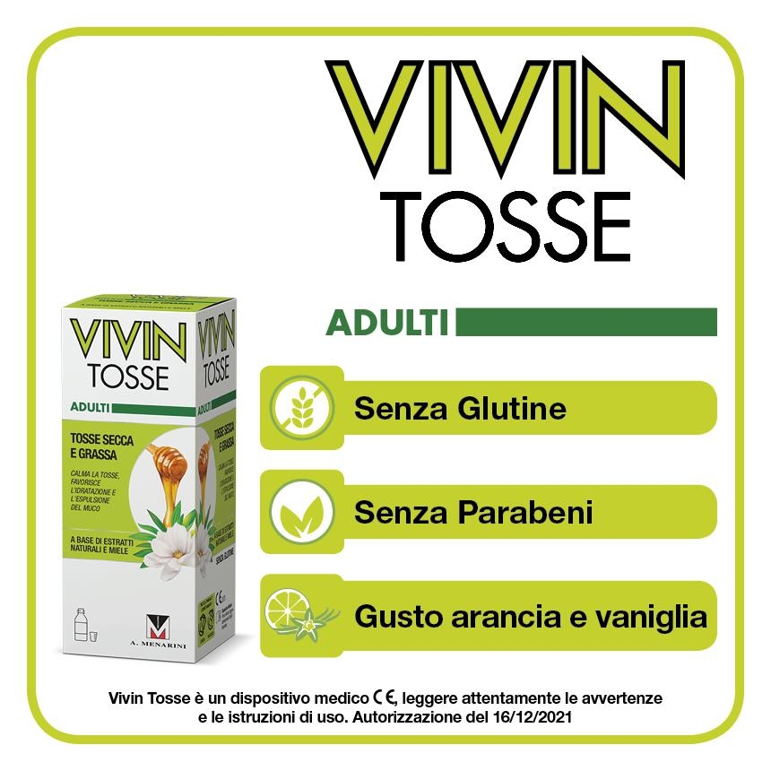 Vivin Tosse Sciroppo Adulti Tosse Secca e Grassa 150 ml 