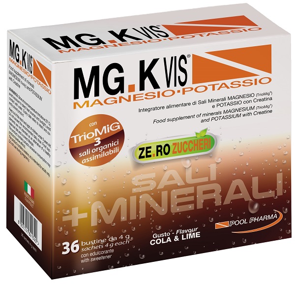 MGK VIS ZERO ZUCCHERI MAGNESIO E POTASSIO GUSTO COLA E LIME 36 BUSTE DA 4G