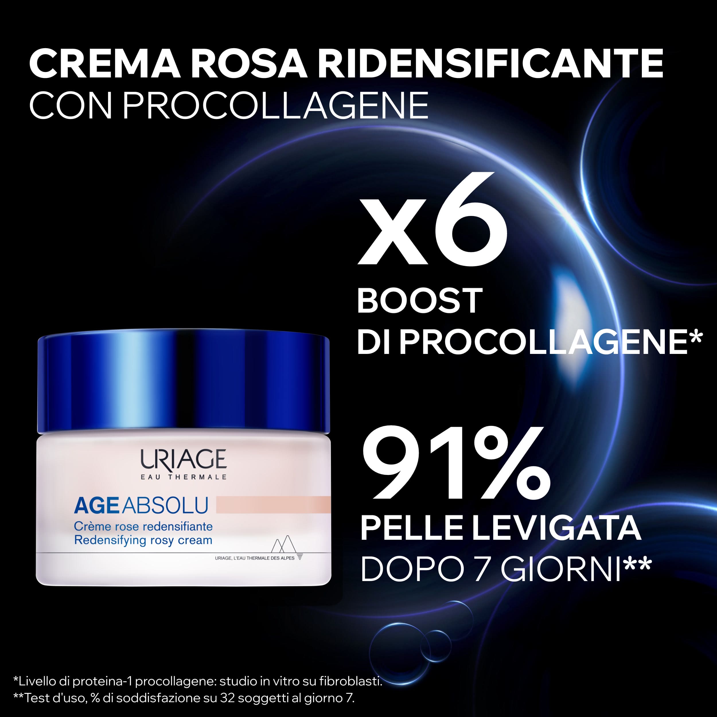 Uriage Age Absolu - Crema Antiage Rosa Ridensificante Booster Di Collagene 50 ml