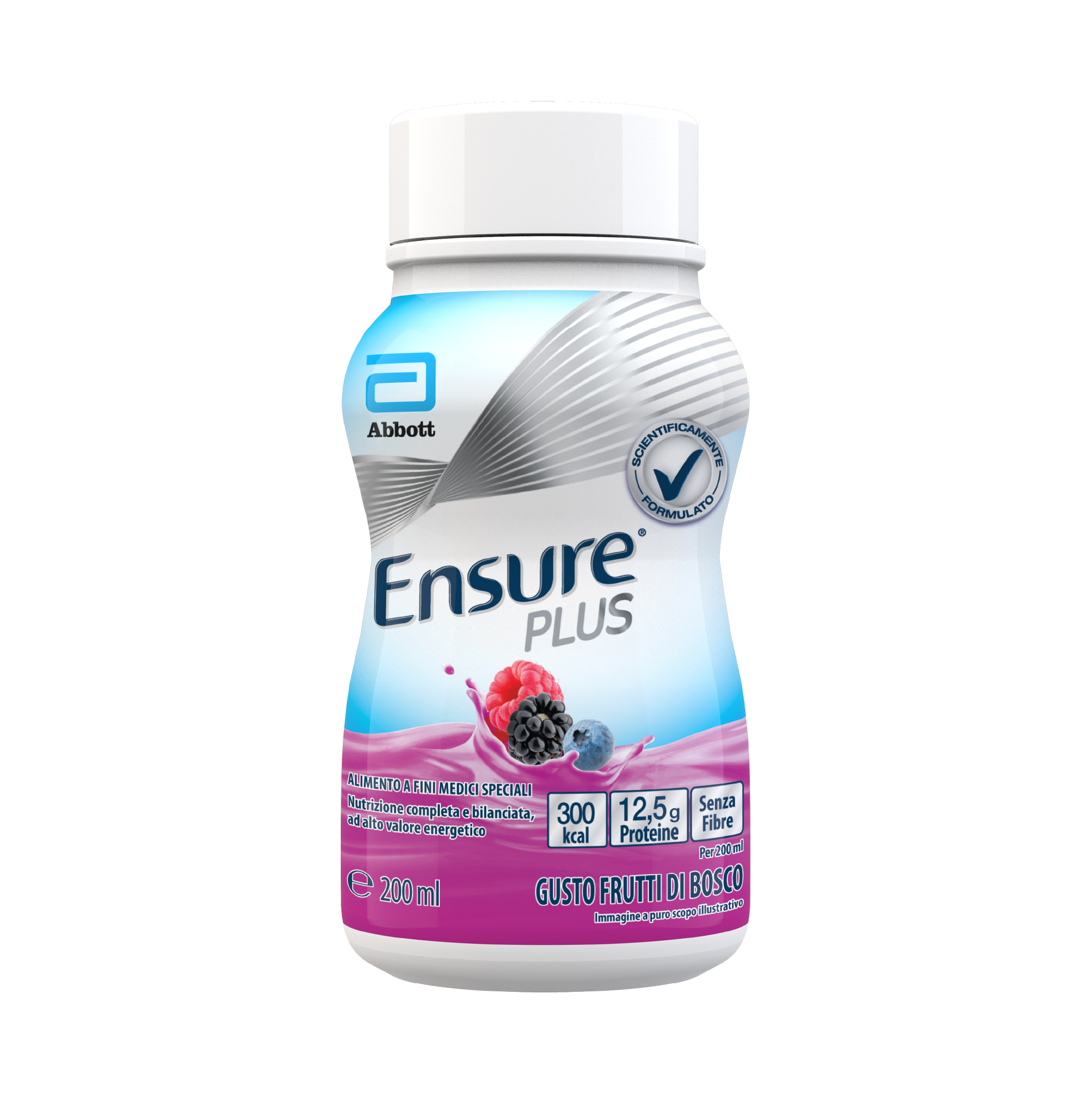 Ensure Plus Alimento a Fini Medici Speciali Ipercalorico Frutti di Bosco 4x200ml