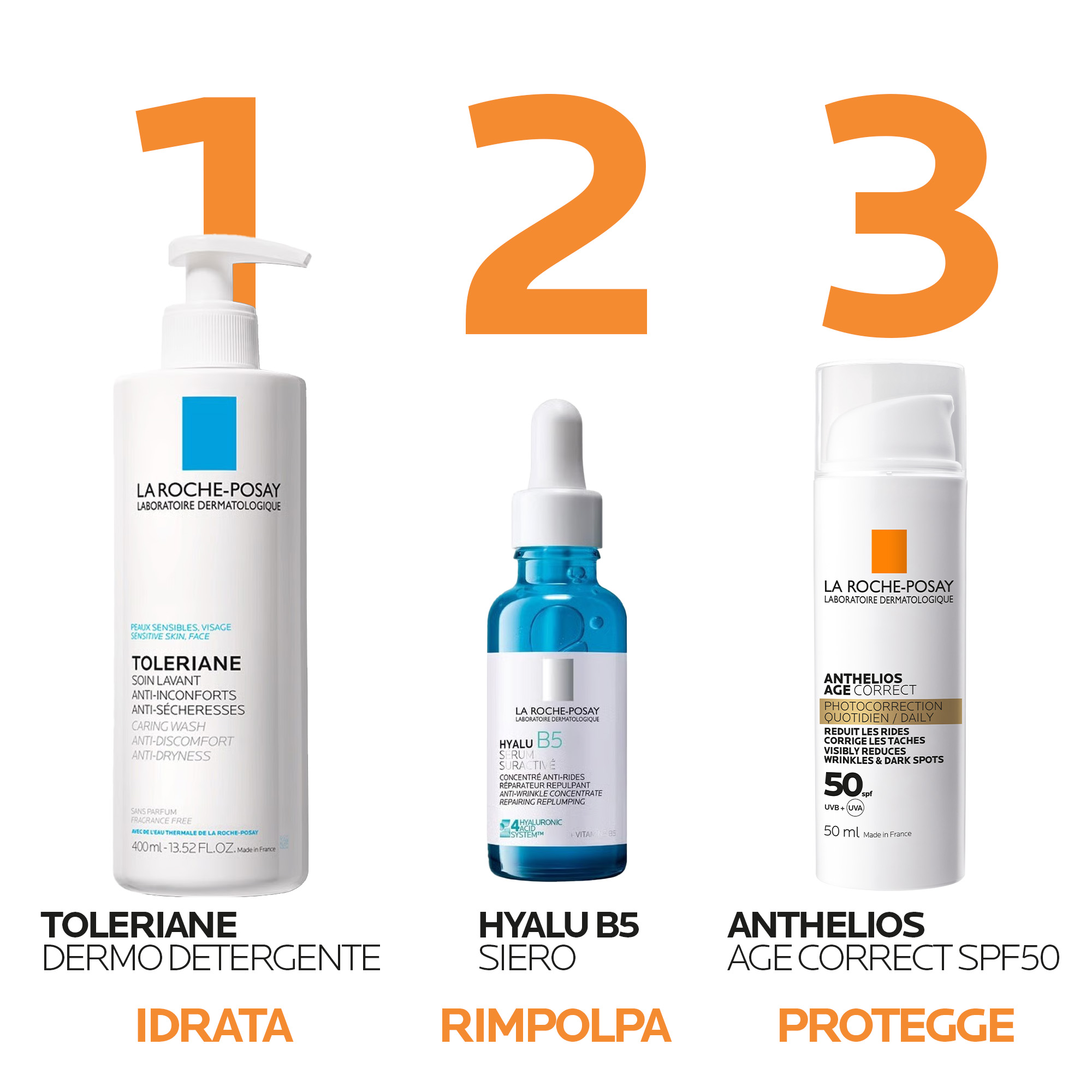 La Roche-Posay Anthelios Age Correct - Trattamento Foto-Correttivo SPF50 Viso 50 ml