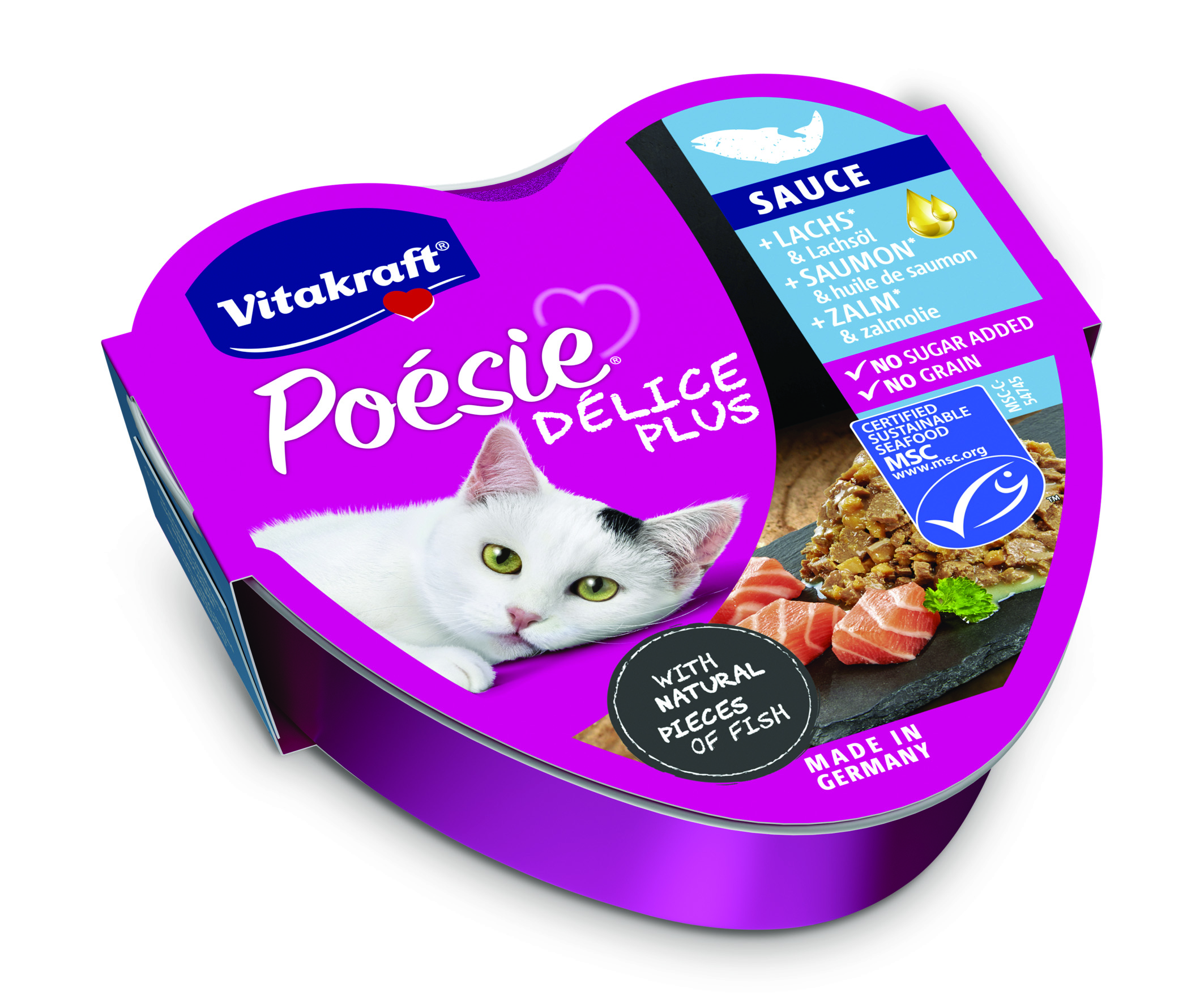 VITAKRAFT GATTO POESIE DELICE PLUS SALMONE E OLIO DI SALMONE 85GR (vaschetta)