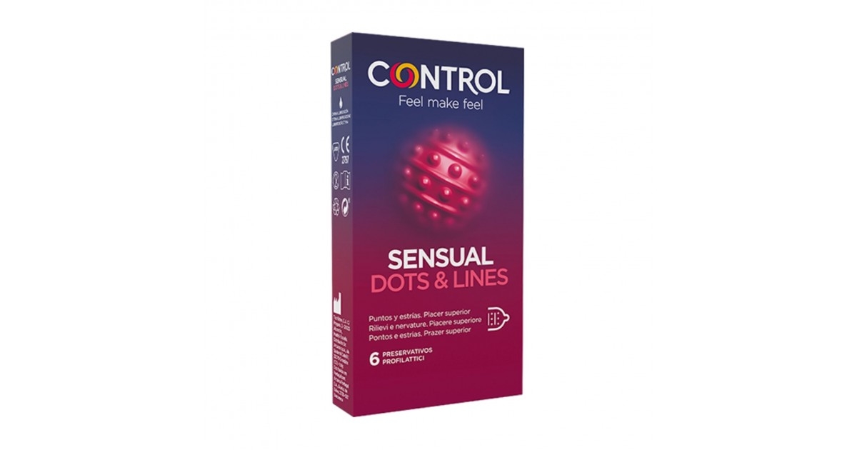 CONTROL SENSUAL DOTS&amp;LINES 6PZ