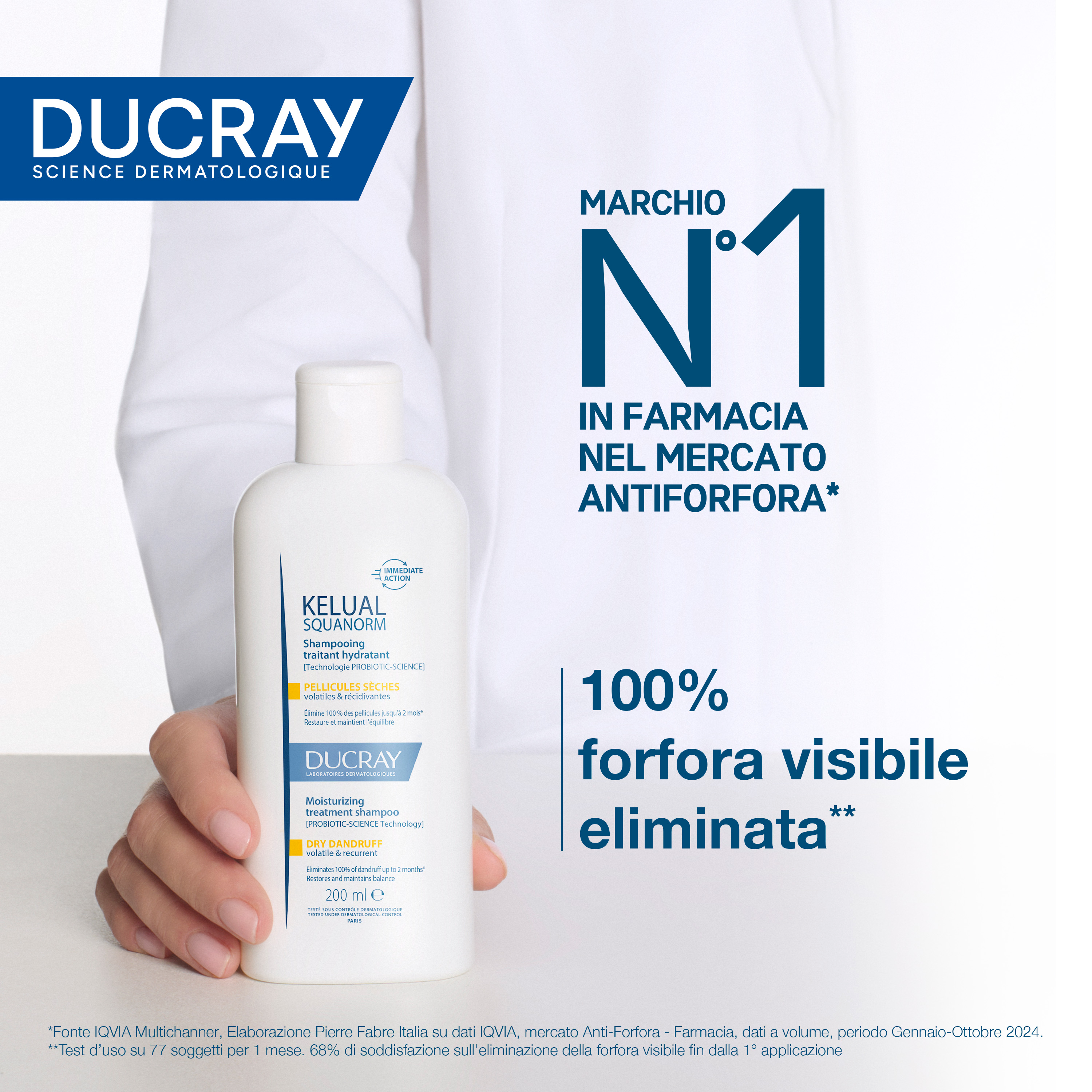 Ducray Kelual Squanorm - Shampoo Trattante Idratante Per Forfora Secca 400 ml 
