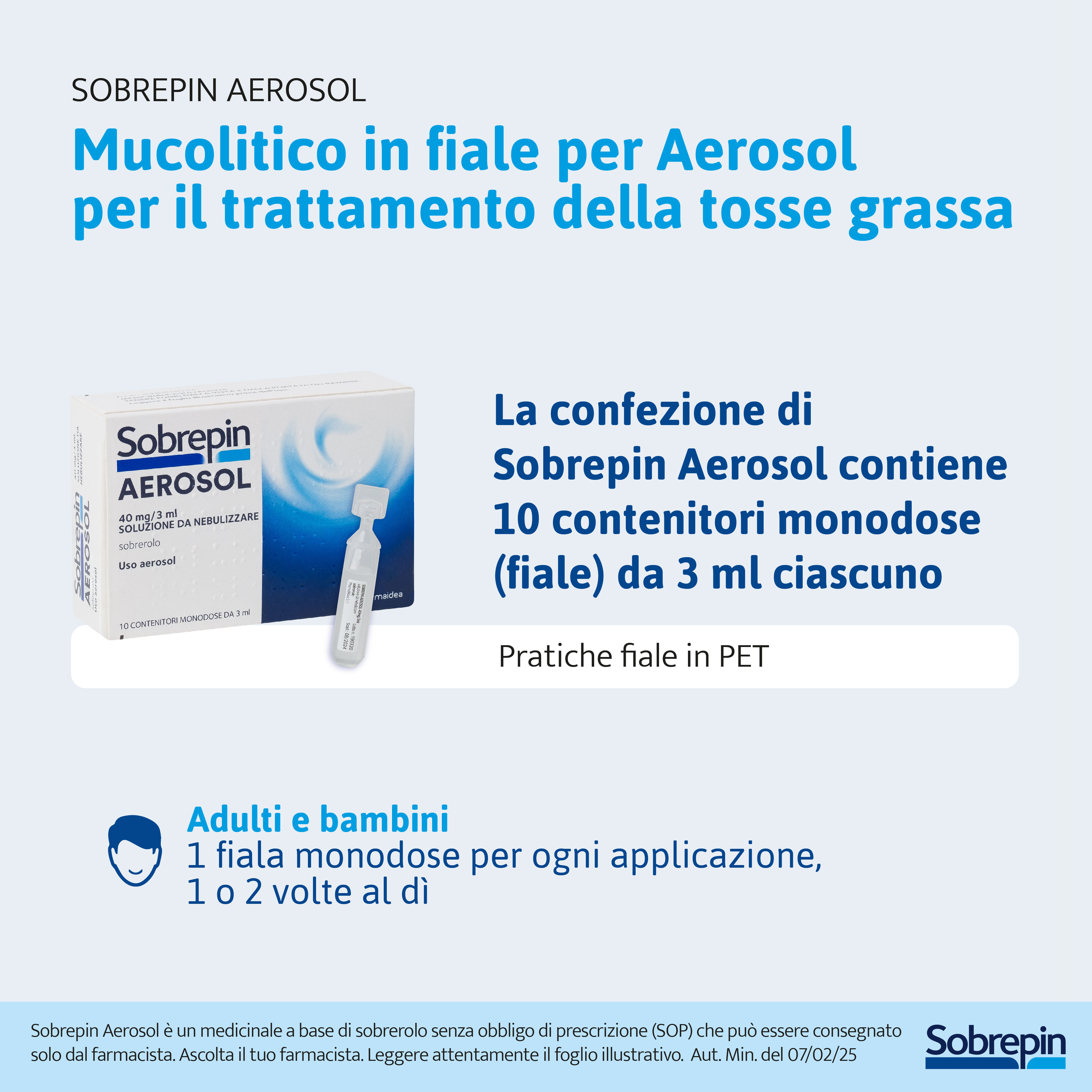 SOBREPIN AEROSOL MUCOLITICO 10FL 40MG 3ML