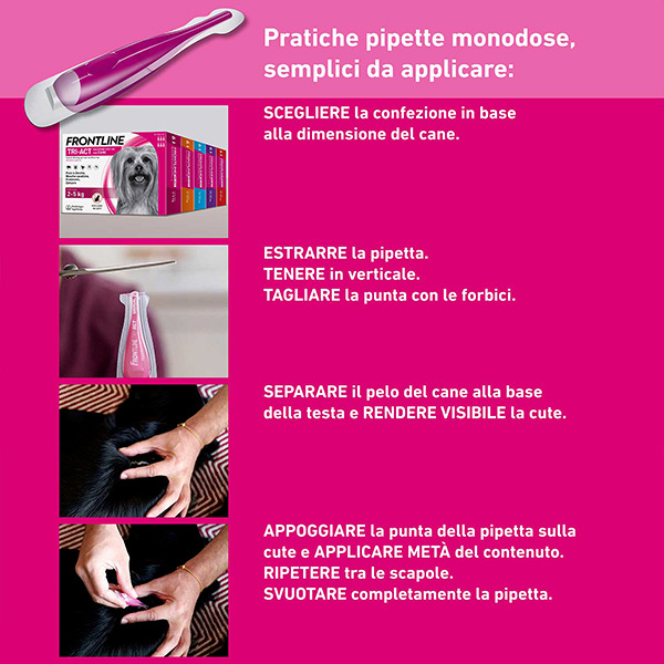 Frontline Tri Act x1 Pipetta, Antiparassitario Per Cani e Cuccioli (Taglia XS 2-5Kg) Contro Pulci, Zecche, Zanzare, Pappataci e Leishmaniosi