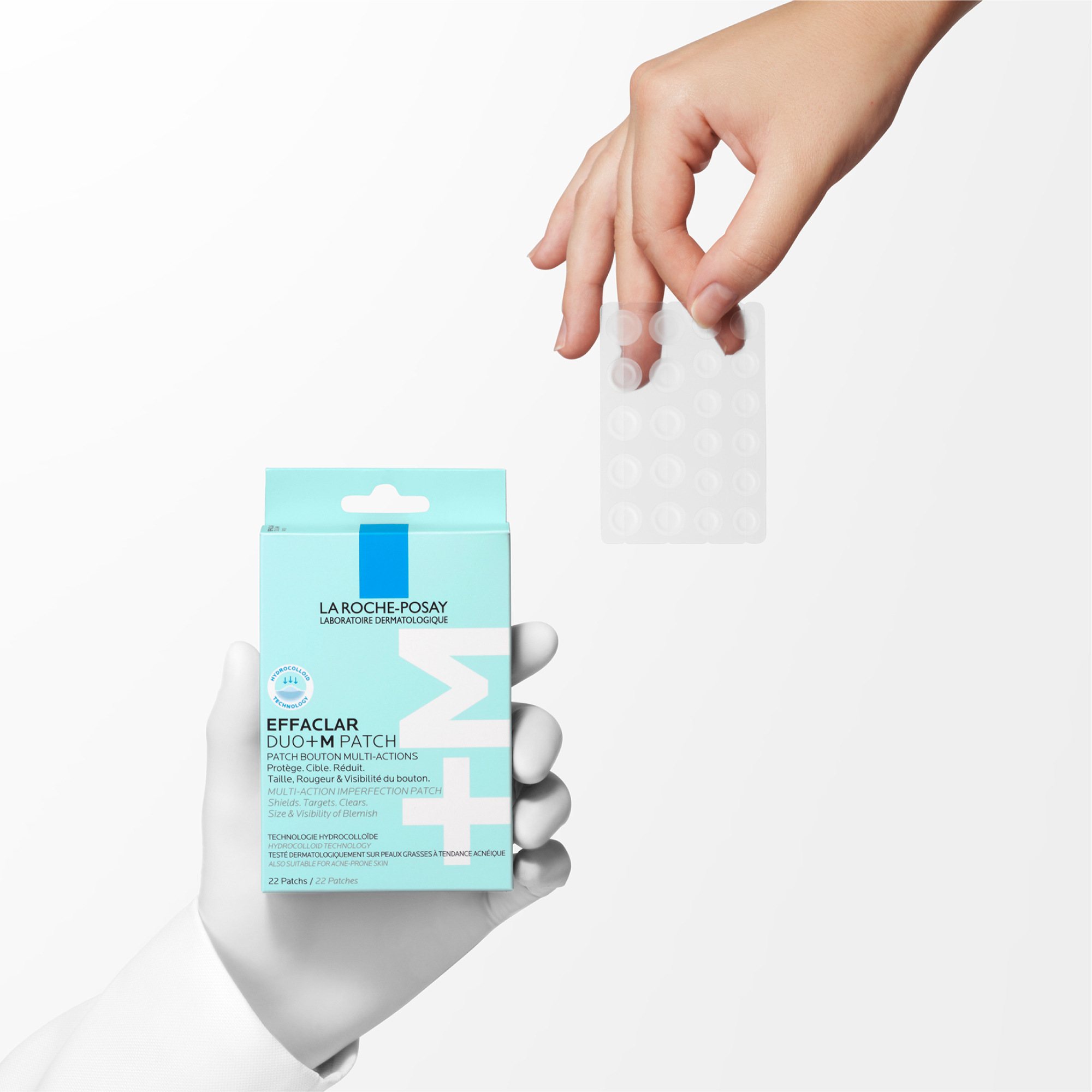 La Roche-Posay Effaclar - Duo+M Patch Monouso Anti-Imperfezioni Pelle Acneica, 22 Patchs