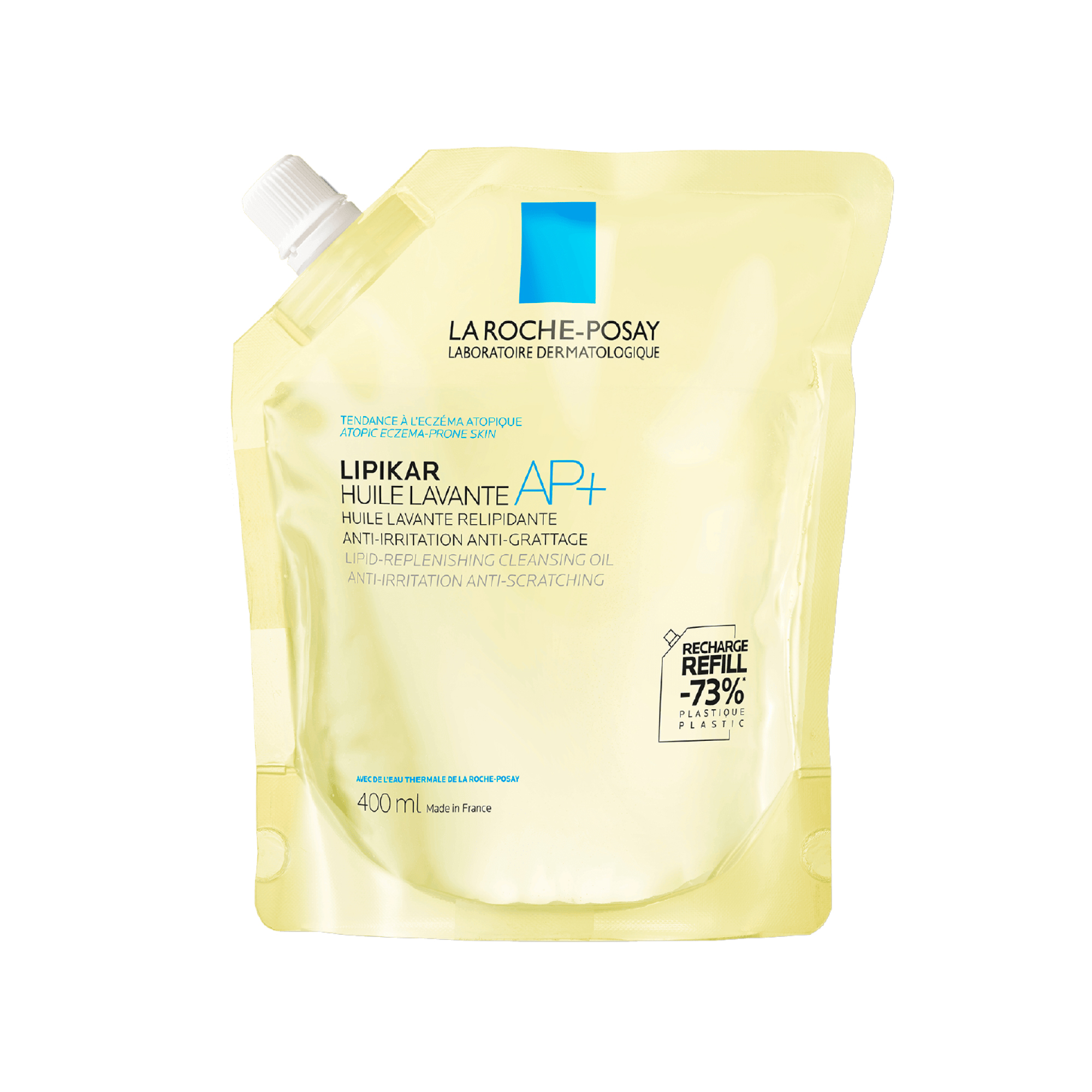 La Roche-Posay Lipikar - Huile Lavante AP+ Olio Lavante Relipidante Anti-Arrossamenti E Anti-Prurito Eco-Ricarica 400 ml