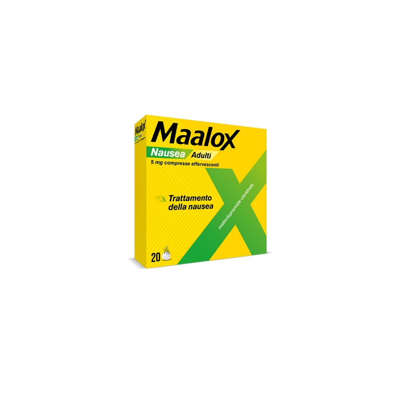 Maalox Nausea 5 mg Metoclopramide Cloridrato - 20 Compresse Effervescenti Per Il Trattamento Della NauseaM