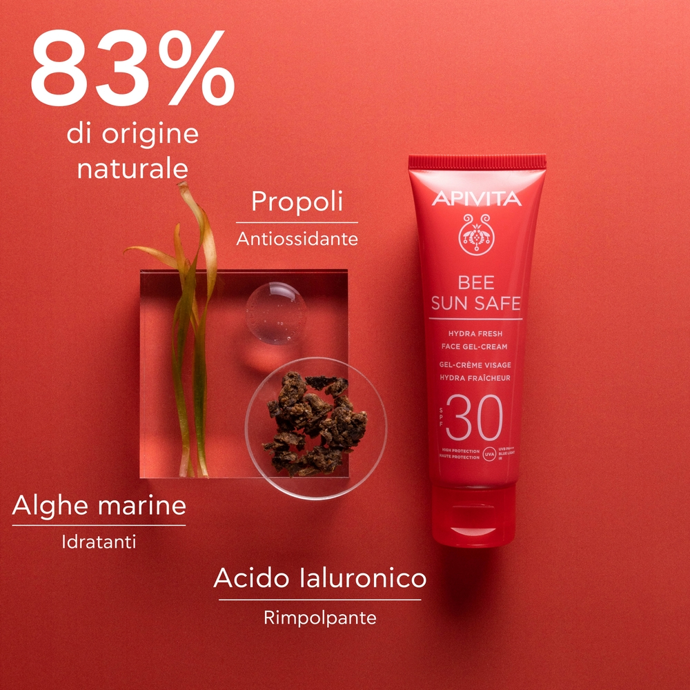 Apivita Bee Sun Safe - Hydra Fresh Gel-Crema Solare SPF30 Viso 50 ml
