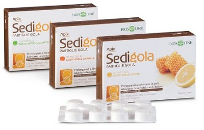 Apix Sedigola Miele e Arancio Lenitivo Gola 20 Pastiglie