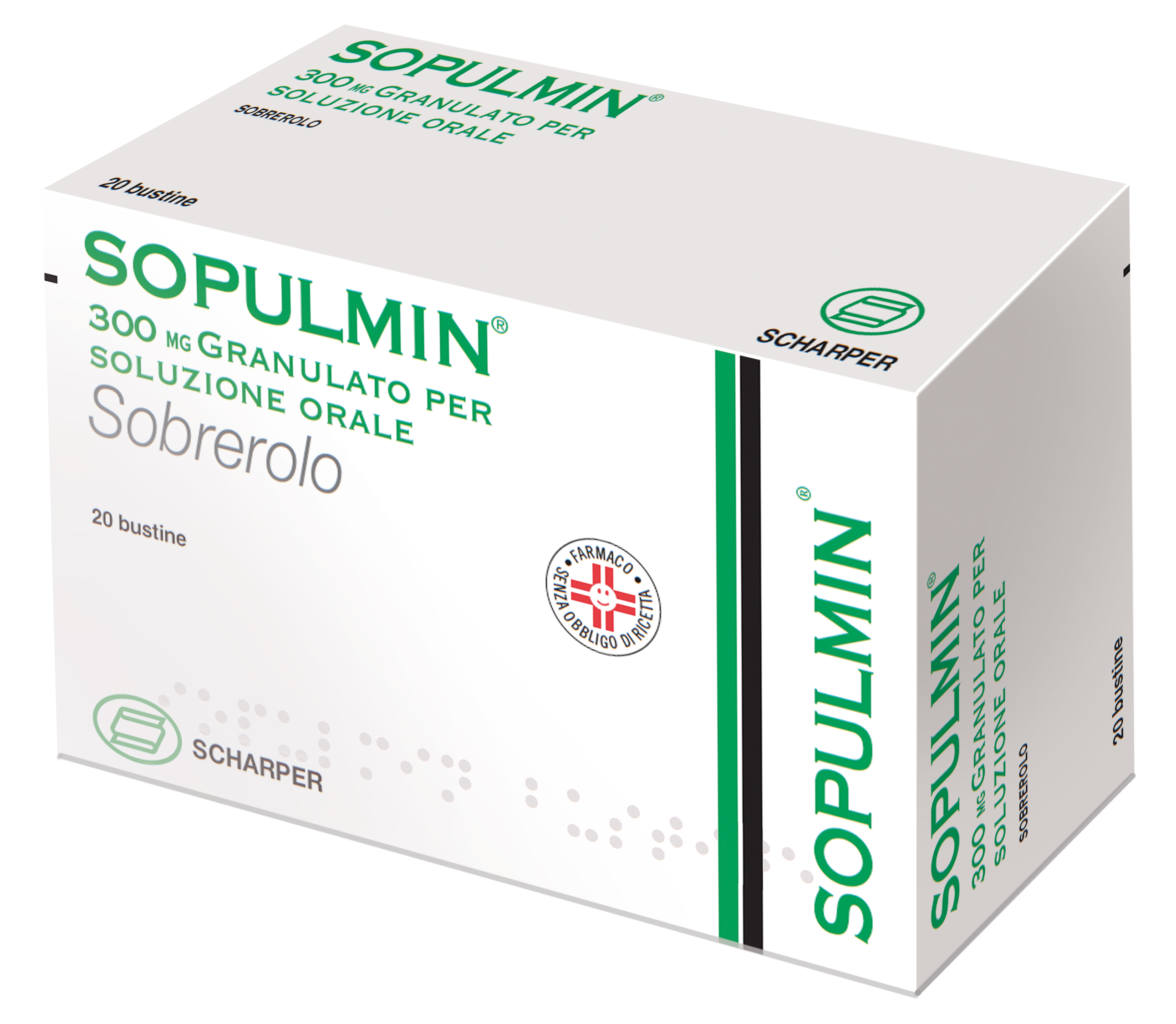 Sopulmin Granulato per Soluzione Orale 300 mg Sobrerolo 20 Bustine