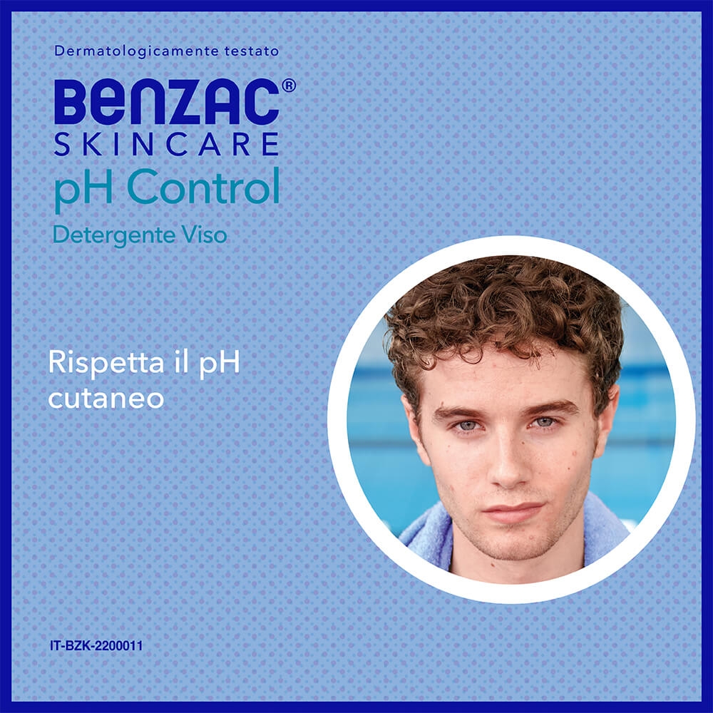 Benzac Skincare pH Control, Detergente Viso, Anti Acne, con Antibatterico, Elimina le Impurità e Rispetta il pH Cutaneo, con Gluconolattone e Zinco 150ml