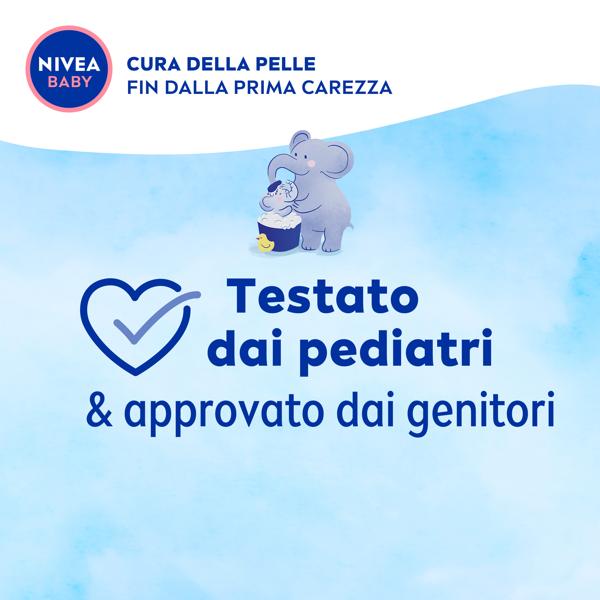 Nivea Baby Gel Doccia dai Capelli ai Piedini 500 ml, Detergente neonato per pelle e capelli puliti