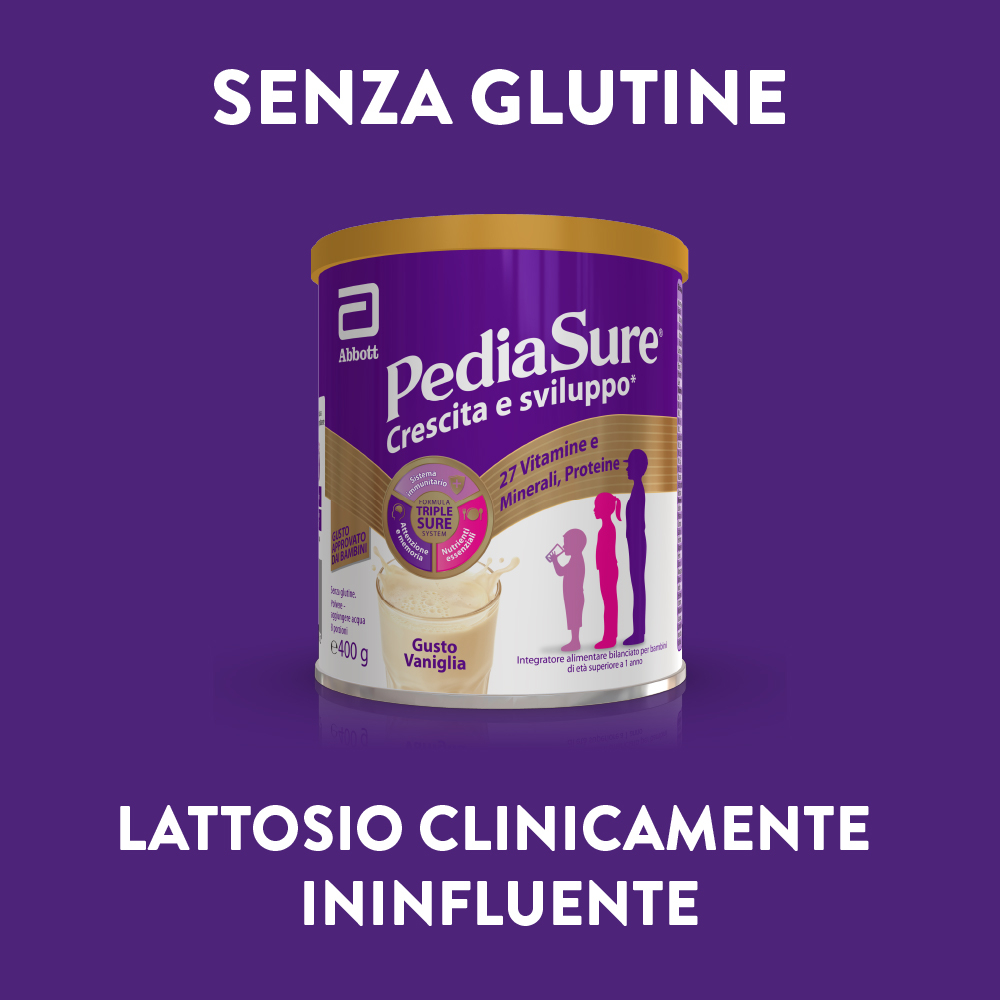 PediaSure Crescita E Sviluppo Vaniglia 400 g - Integratore Multivitaminico Per Bambini