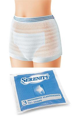Serenity Mutandina Elastica A Rete Per Pannoloni Taglia L 3 Pezzi