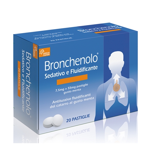 Bronchenolo Sedativo e Fluidificante Pastiglie Gusto Menta 20 Pastiglie