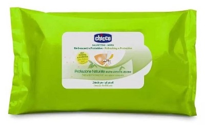 Chicco Antizanzara Salviettine Protettive Rinfrescanti Contro Le Zanzare 20 Pezzi