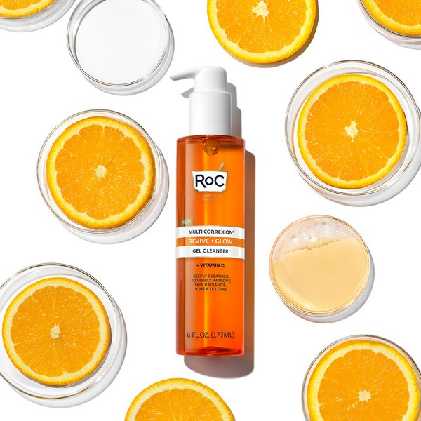 Roc Multi Correxion Revive + Glow Gel Detergente - Detergente viso idratante ed illuminante - 177 ml