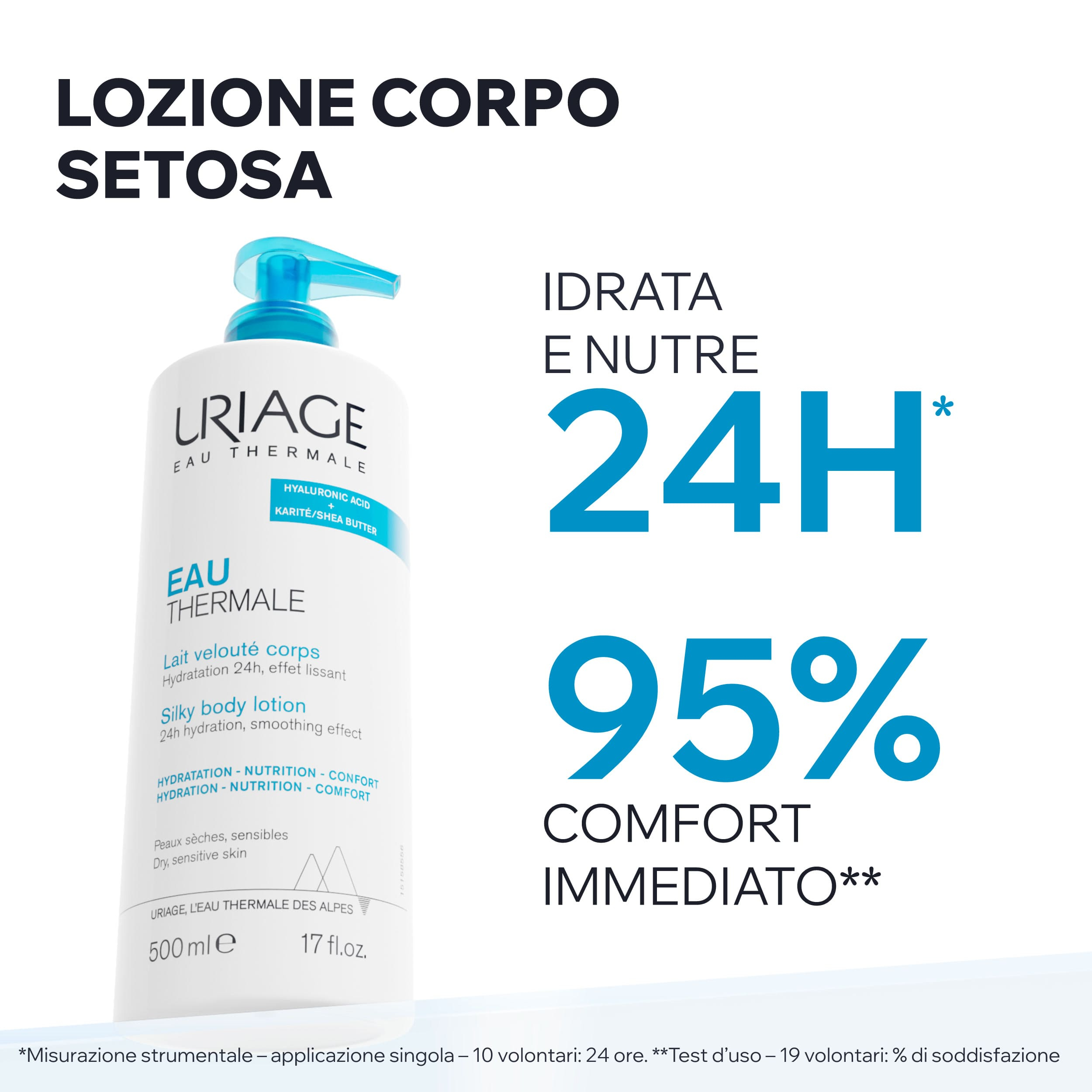 Uriage Eau Thermale Lait Velouté Corps - Latte Vellutato Corpo 500 ml