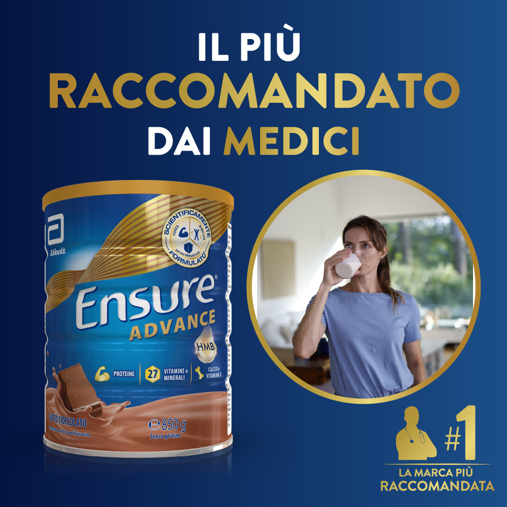 Ensure Advance Ciocclato 850 g Polvere - Integratore Di Vitamine E Minerali