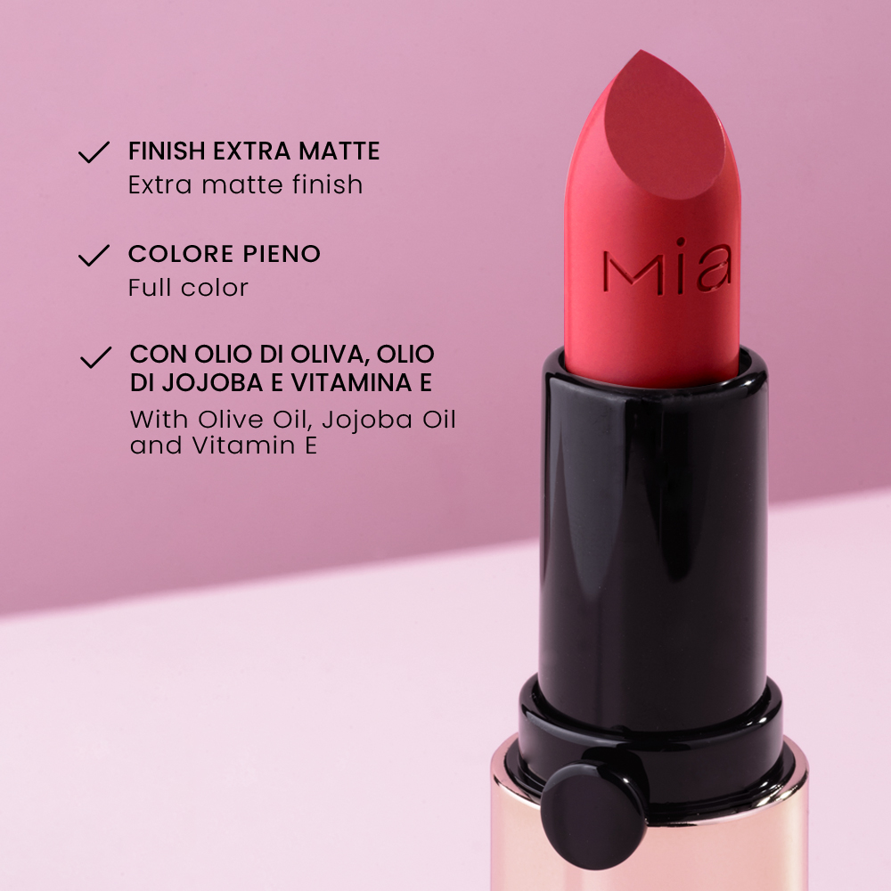 Mia Makeup - Glam Flow Lipstick - Rossetto Matte A Lunga Tenuta N.17 Passionné