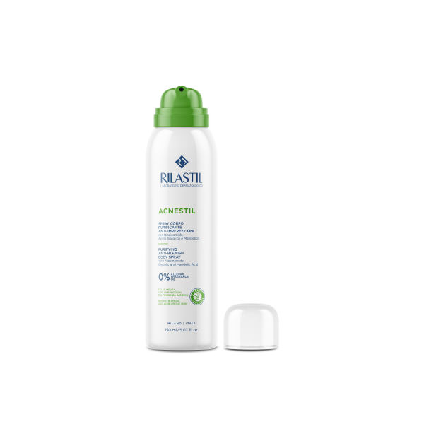 ACNESTIL - Spray corpo purificante e anti-imperfezioni con Niacinamide, Acido Glicolico e Acido Mandelico 150ml