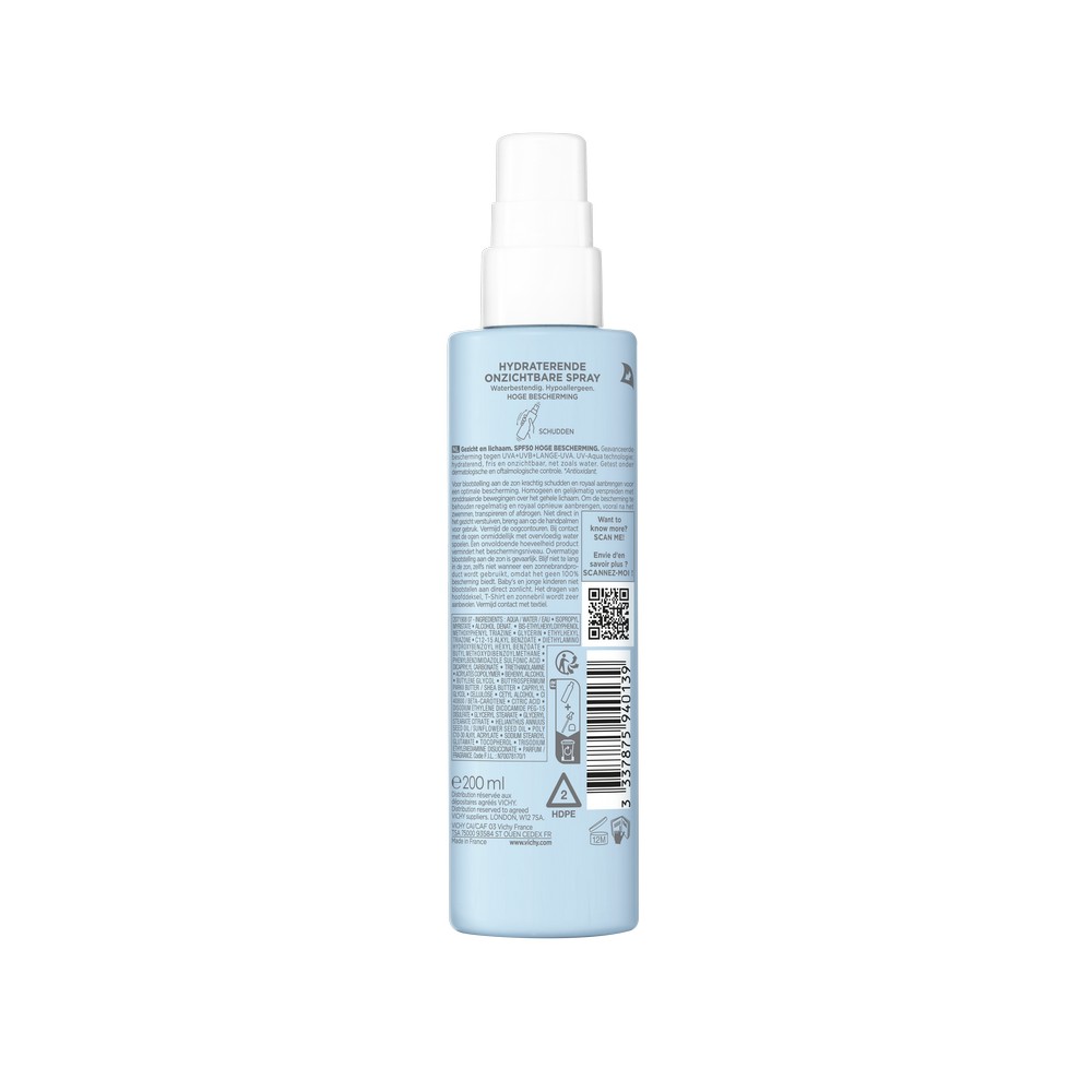 Vichy Capital Soleil UV Aqua SPF50 - Spray Idratante Invisibile Corpo 200 ml
