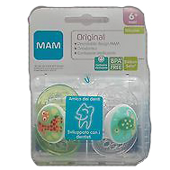 Mam Original Succhietto In Silikon Seta Morbido +6m 2 Pezzi