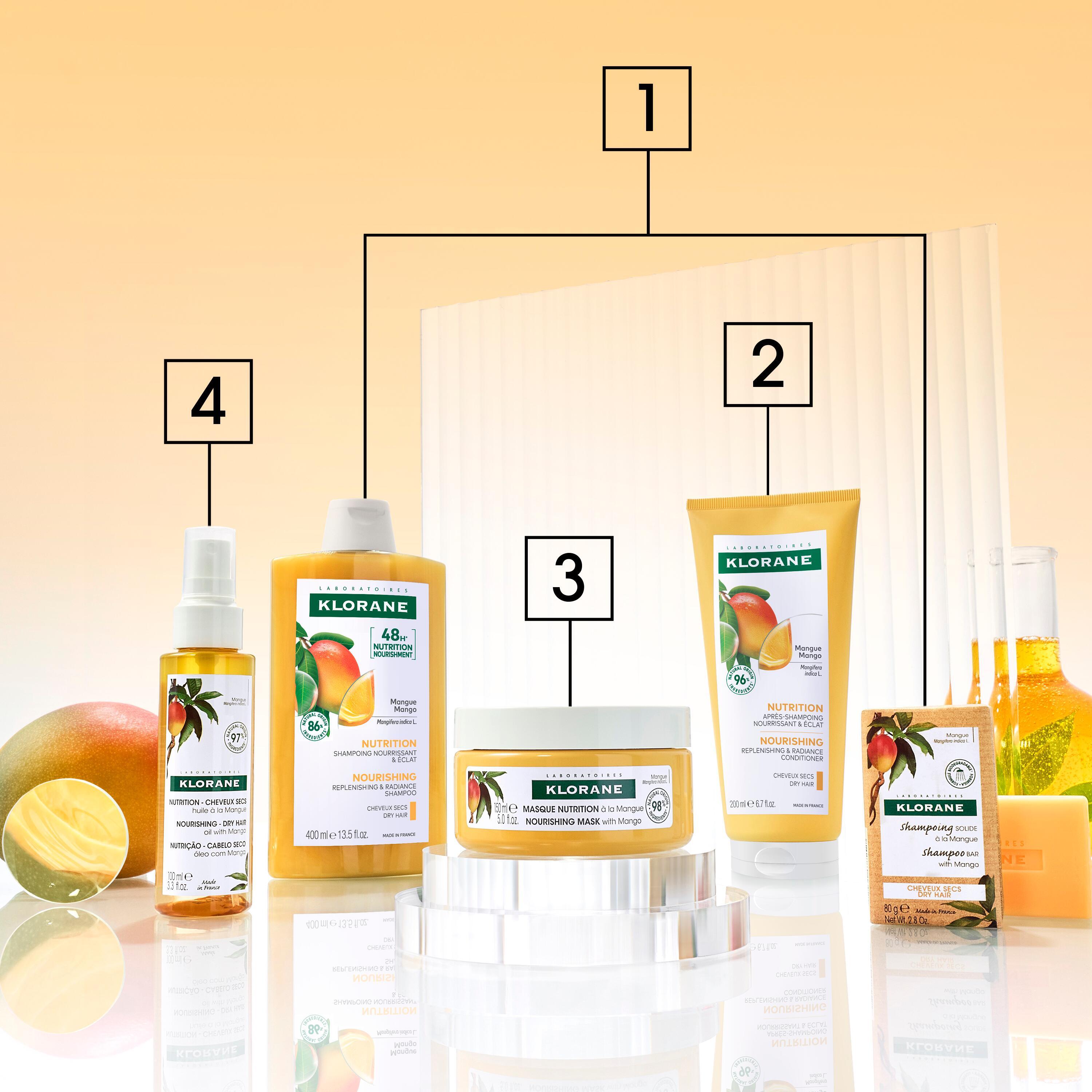 Klorane - Shampoo Nutritivo Al Mango Per Capelli Secchi 400 ml