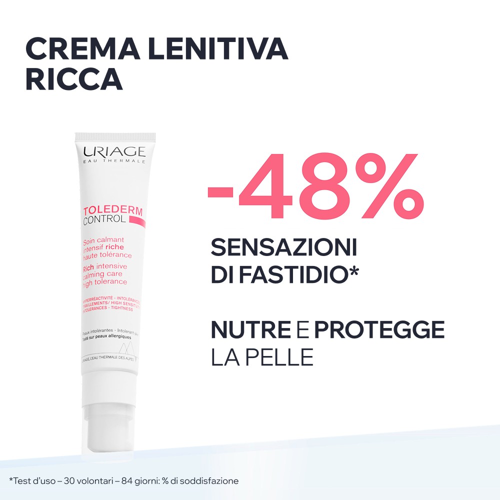 Uriage Toléderm Control - Crema Lenitiva Ricca Viso Per Pelle Intollerante, Secca E Allergica 40 ml