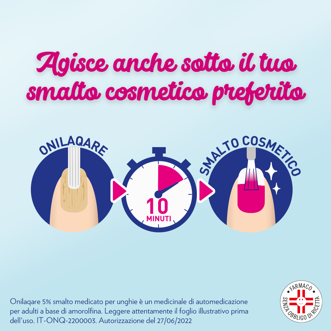 Onilaqare 5% smalto contro la micosi con applicatore 2,5 mL