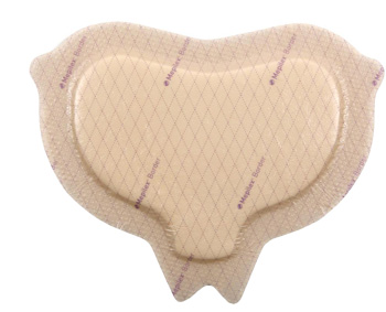 SCHIUMA DI POLIURETANO ASSORBENTE CON BORDO INTEGRATO DI CONTATTO IN SILICONE MORBIDO CONFORMATA PER SACRO MEPILEX BORDO SACRUM 15X15CM 5 PEZZI
