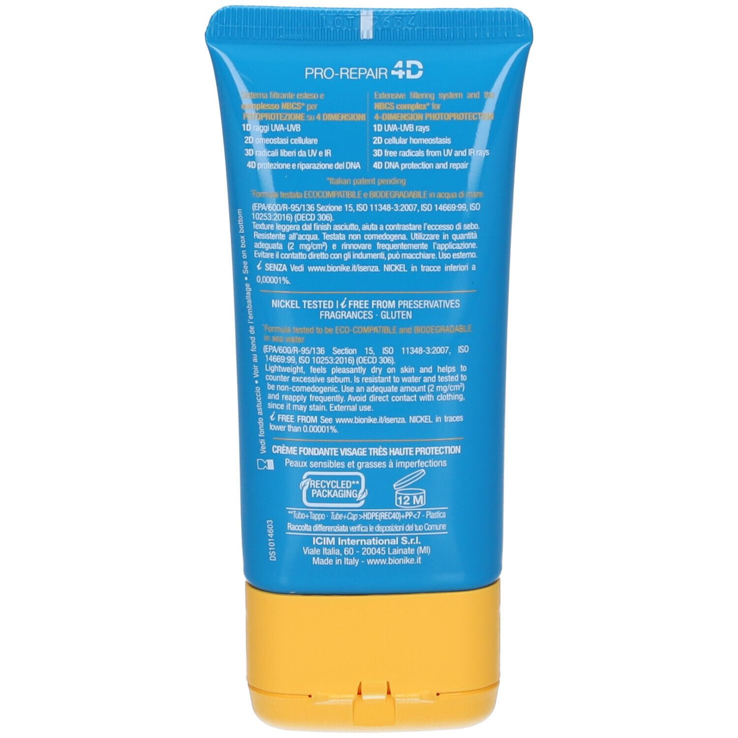 Bionike Defence Sun 50+ Crema Viso Mat 50ml 