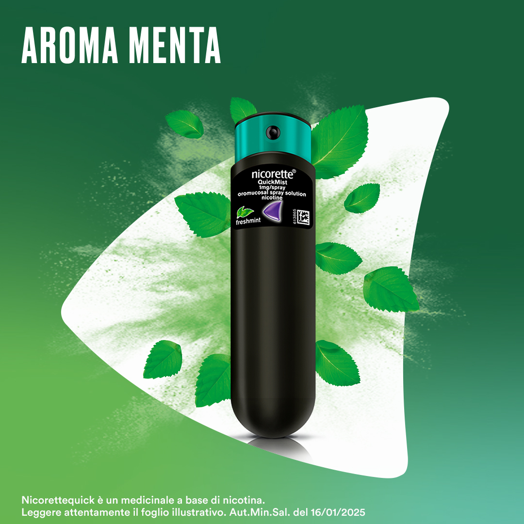 Nicorettequick Spray per Alleviare Astinenza da Nicotina Menta per smettere di fumare