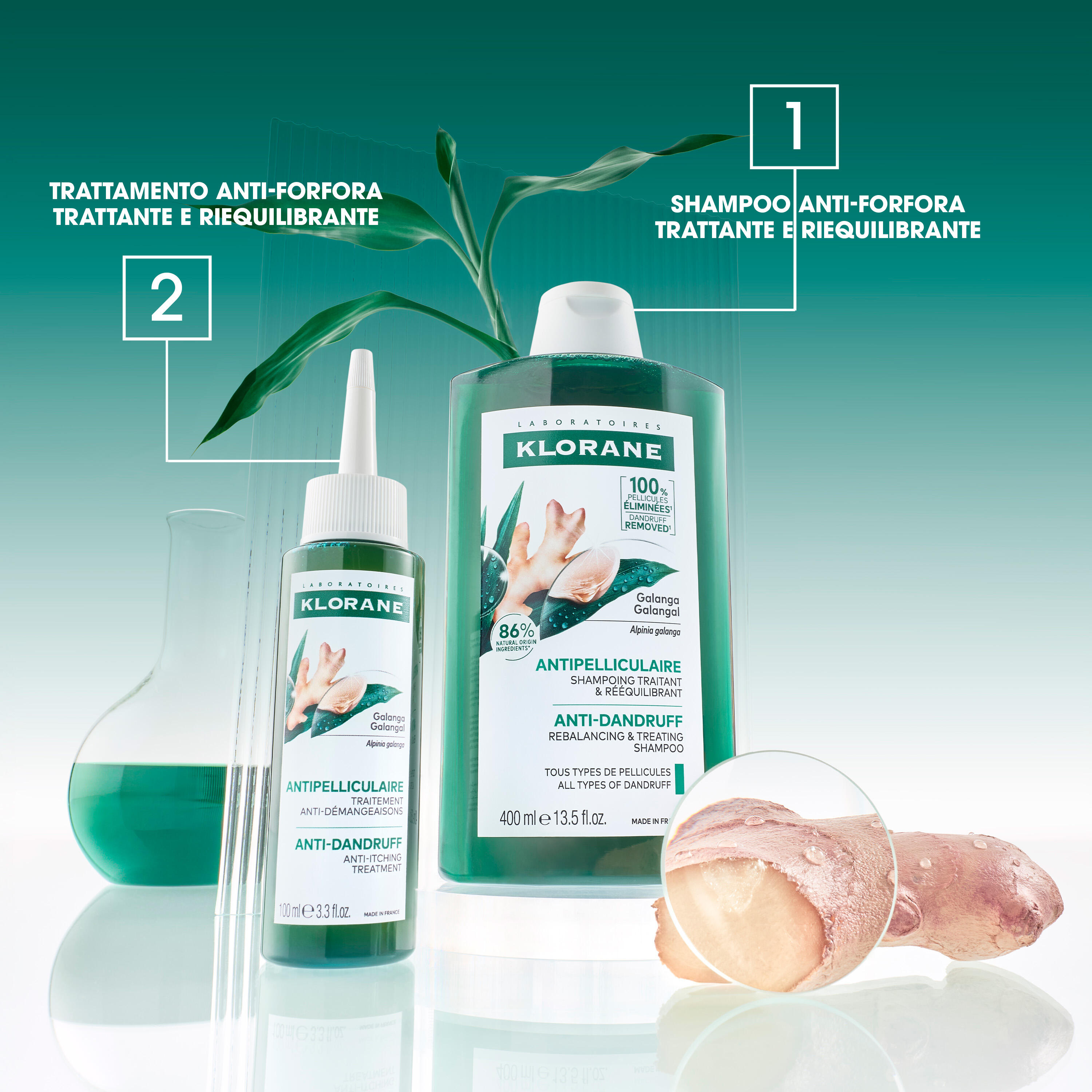 Klorane - Shampoo Anti-Forfora Trattante E Riequilibrante Alla Galanga 200 ml