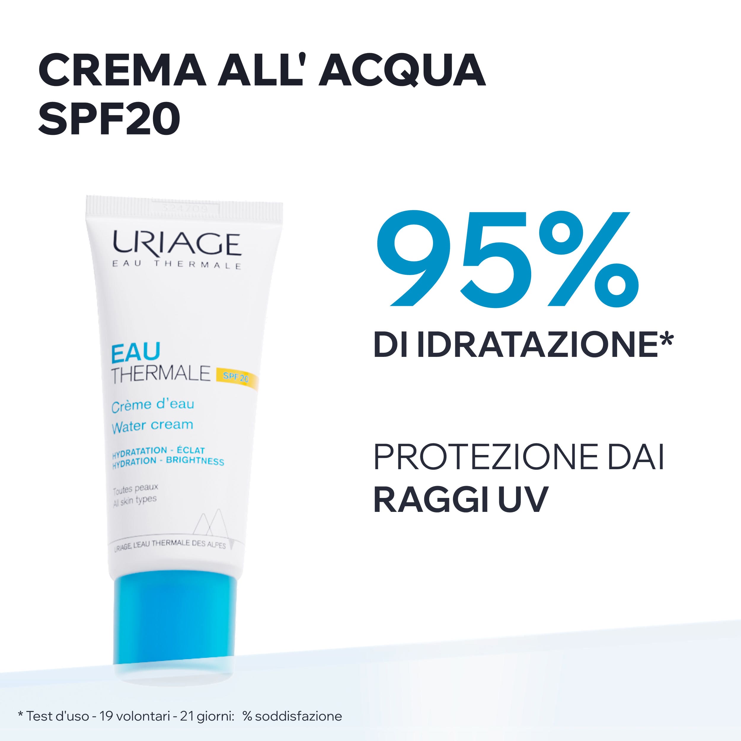 Uriage Eau Thermale - Crema Idrantante Viso SPF20 Per Pelle Sensibile E Normale 40 ml