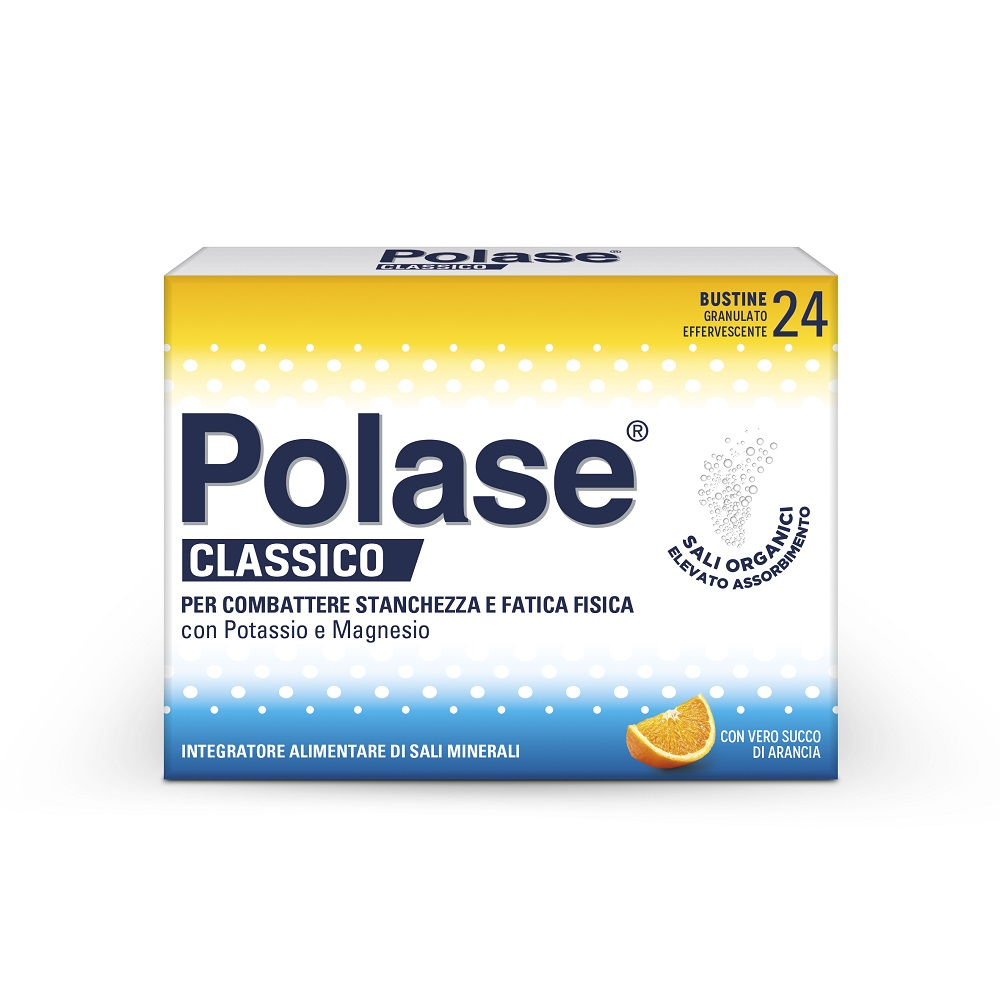 Polase Classico Integratore Alimentare Sali Minerali Organici Magnesio Potassio Gusto Arancia 24 Bst