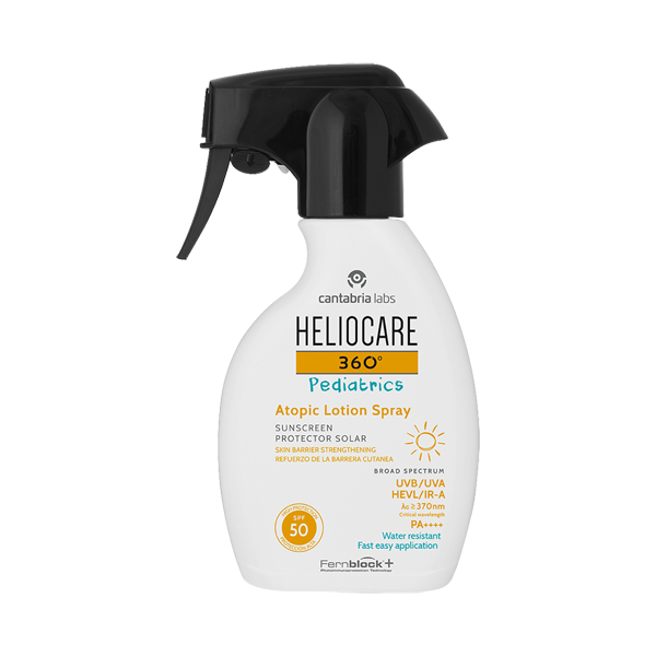 Heliocare 360° Pediatrics - Atopic Lotion Spray SPF50 Protezione Solare Viso E Corpo Bambini 250 ml
