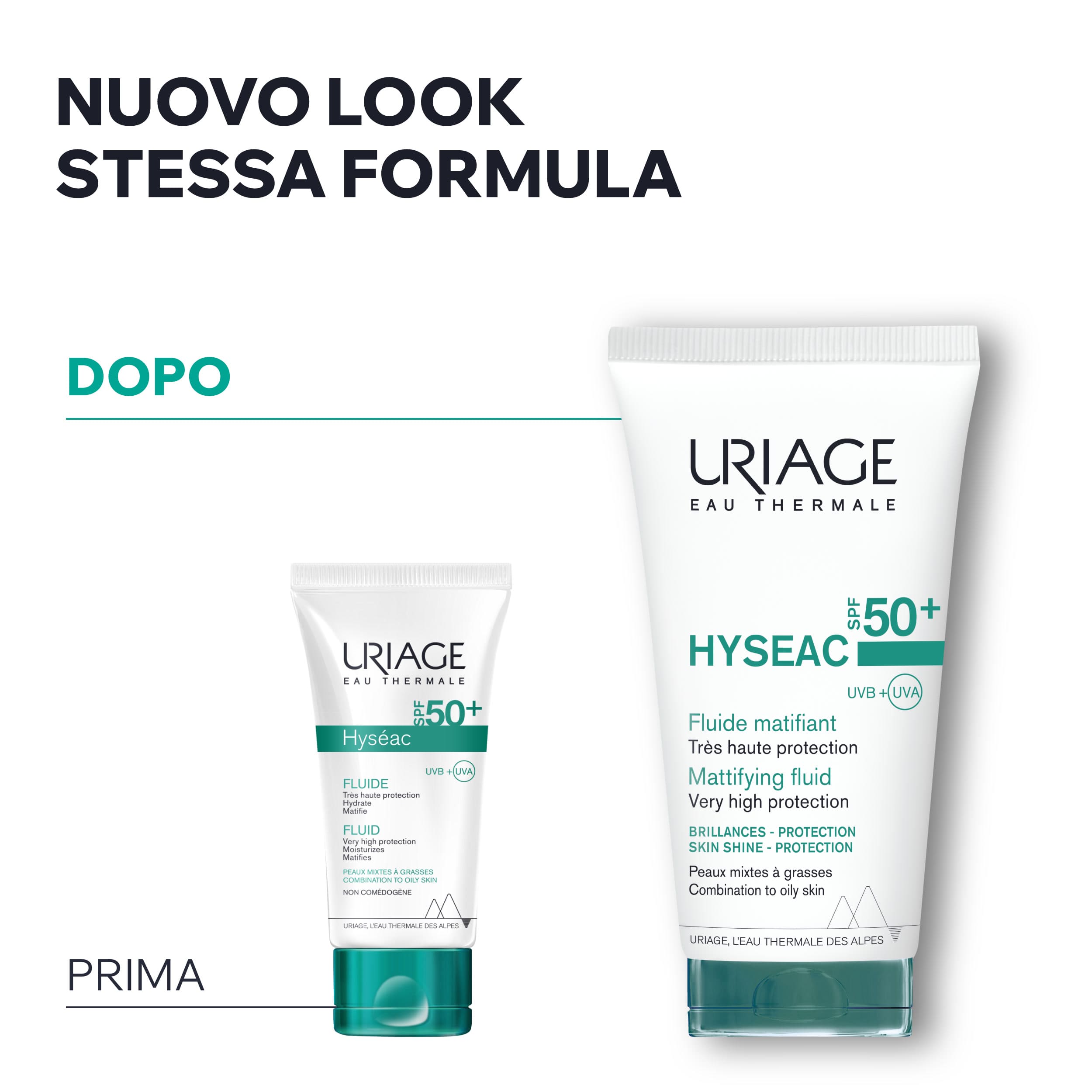 Uriage Hyséac - Fluido Opacizzante SPF50+ Viso Per Pelle Grassa E Acneica 50 ml