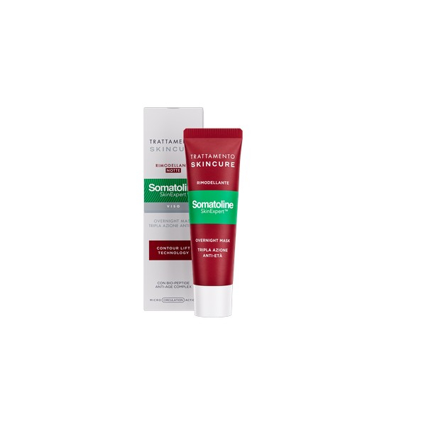 Somatoline SkinExpert, Overnight Mask Levigante - 7 Notti Antirughe, Maschera Viso  Anti-età, Acido Ialuronico - Melatonina  50ml
