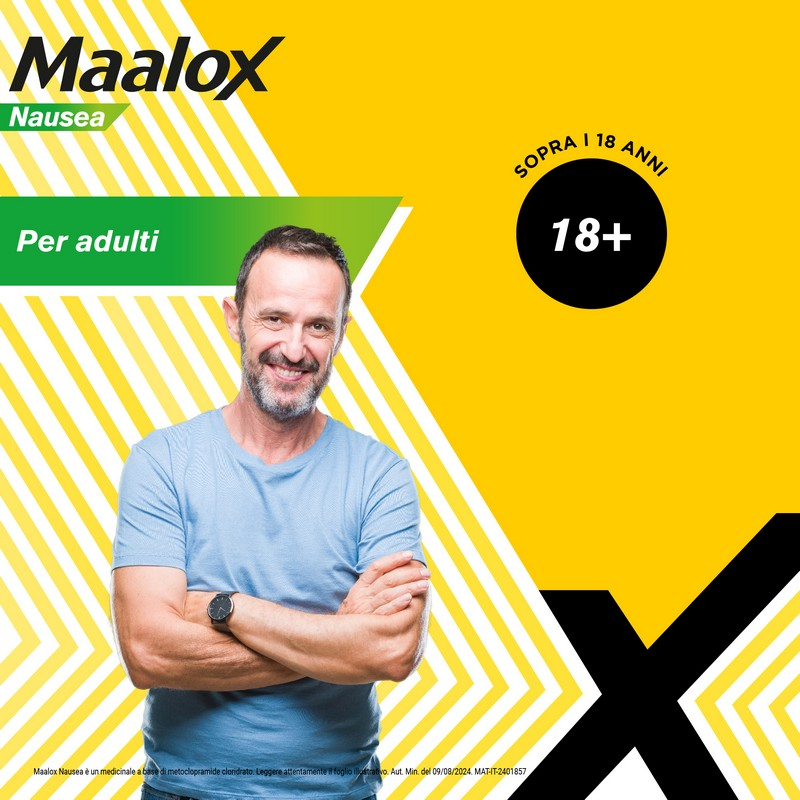 Maalox Nausea 5 mg Metoclopramide Cloridrato - 20 Compresse Effervescenti Per Il Trattamento Della NauseaM