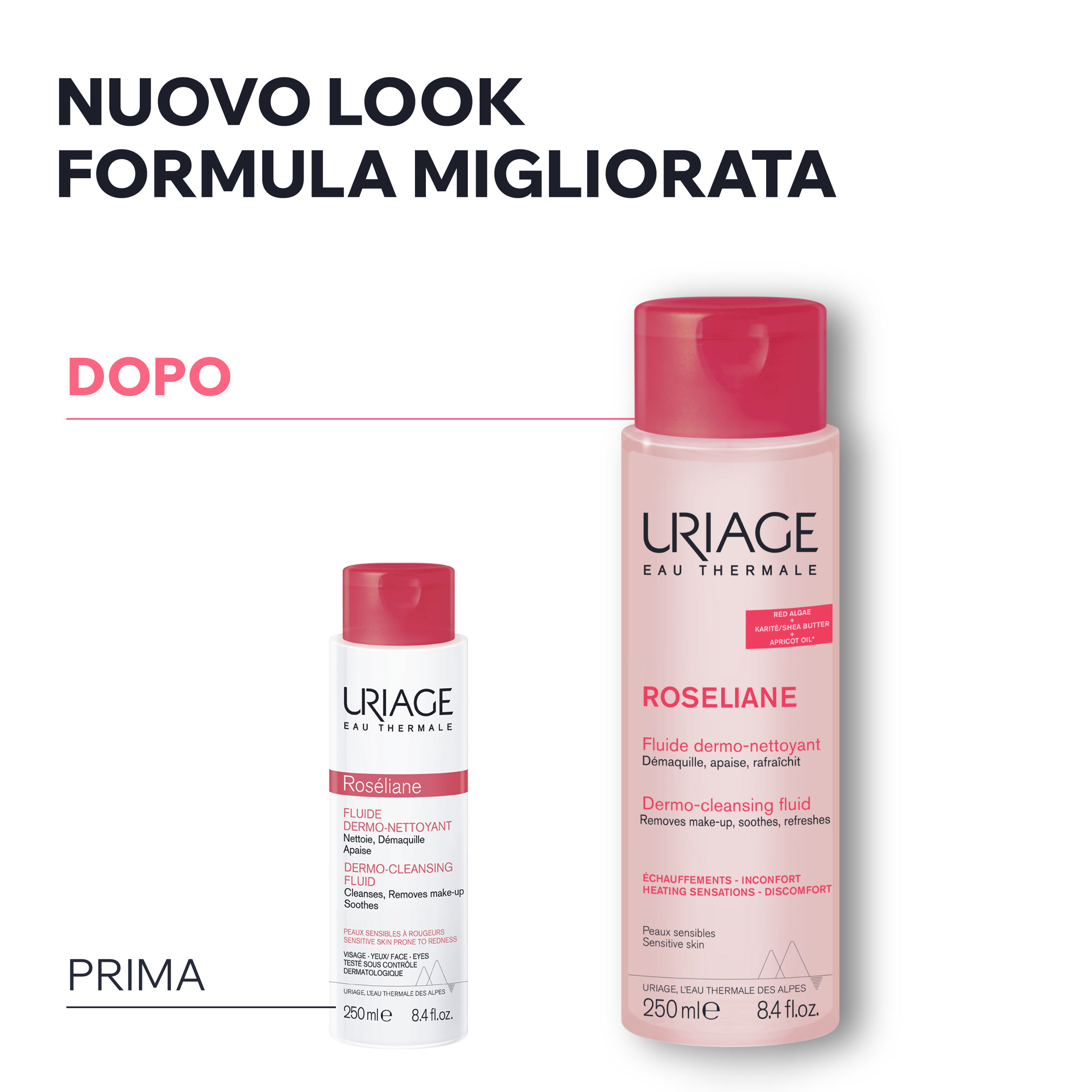 Uriage - Roséliane Fluido Dermo-Detergente Lenitivo Viso Per Pelle Sensibile 250 ml
