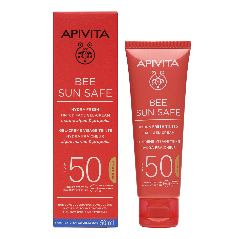Apivita - Sun Bee Safe - Hydra Fresh SPF50 Crema-Gel Colorata Viso 50 ml
