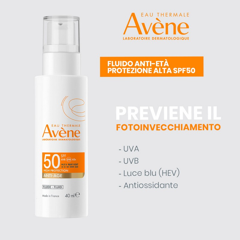 Avène Fluido Anti-Età SPF50 - Protezione Solare Alta 40 ml
