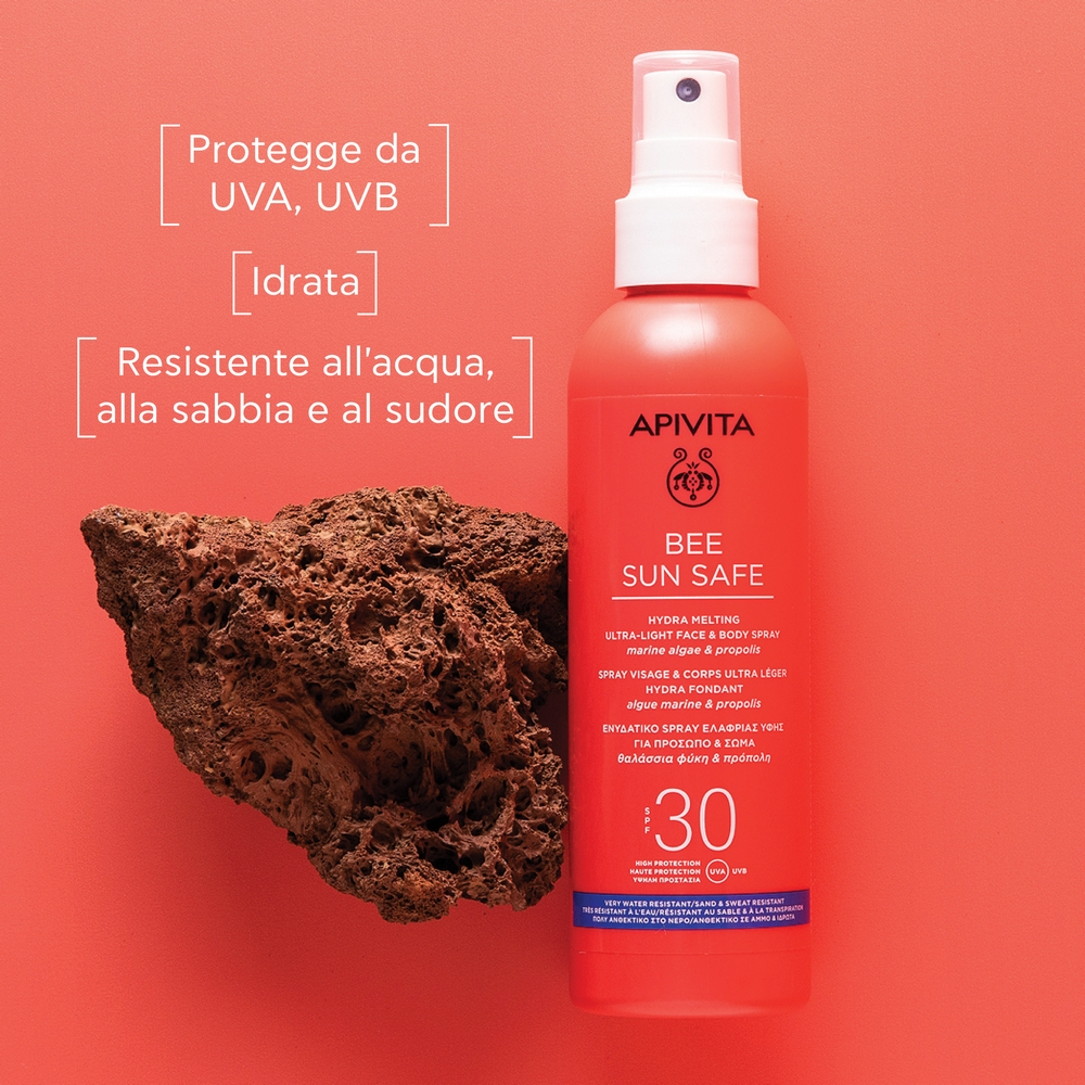 Apivita Sun Bee Safe - Hydra Melting Spray Ultra-Leggero SPF30 Viso E Corpo 200 ml
