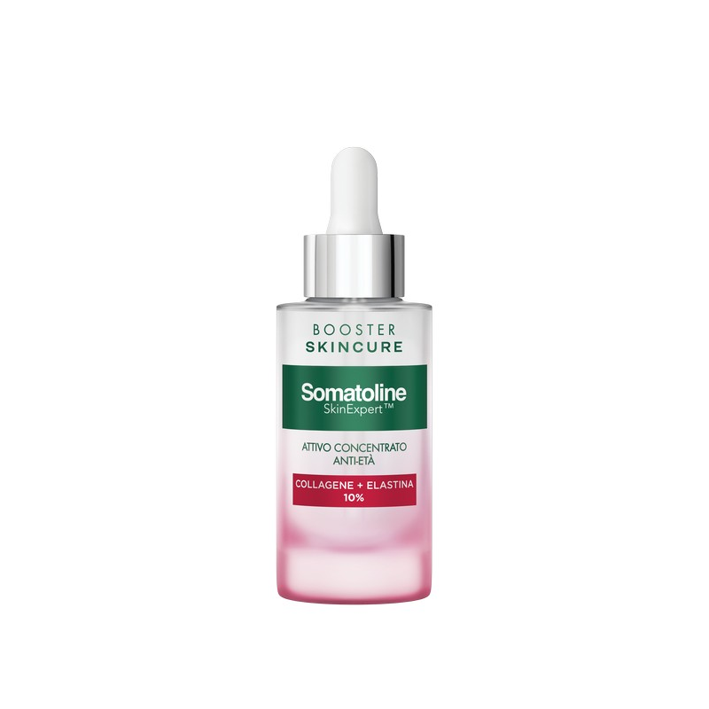 Somatoline SkinExpert, Skincure Booster Ridensificante Collagene + Elastina 10%, Siero Viso   Ridensificante,  Collagene ed Elastina   30ml