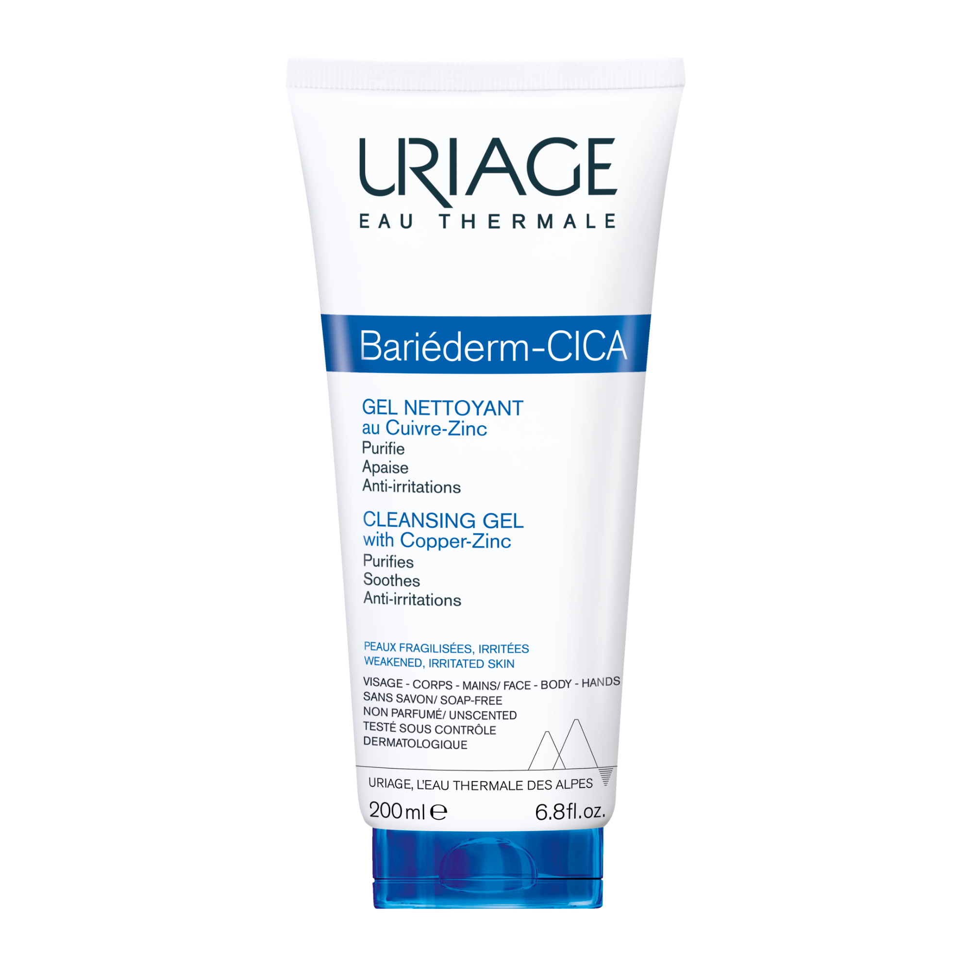 Uriage Bariéderm-Cica - Gel Detergente Viso E Corpo Per Pelle Irritata E Danneggiata 200 ml