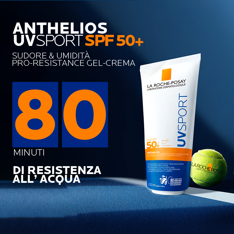 La Roche-Posay Anthelios Uvsport Gel-Crema - Protezione Solare SPF50+ Viso E Corpo 200 ml