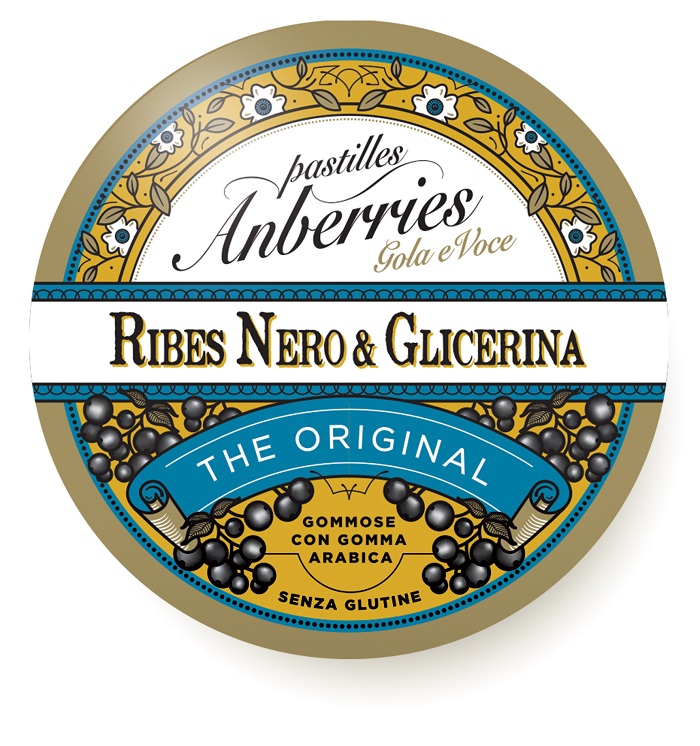 Anberries Gola e Voce Pastiglie Classiche Ribes Nero & Glicerina 60 g